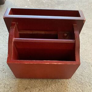 Wooden Swivel Slotted Letter Pencil Holder